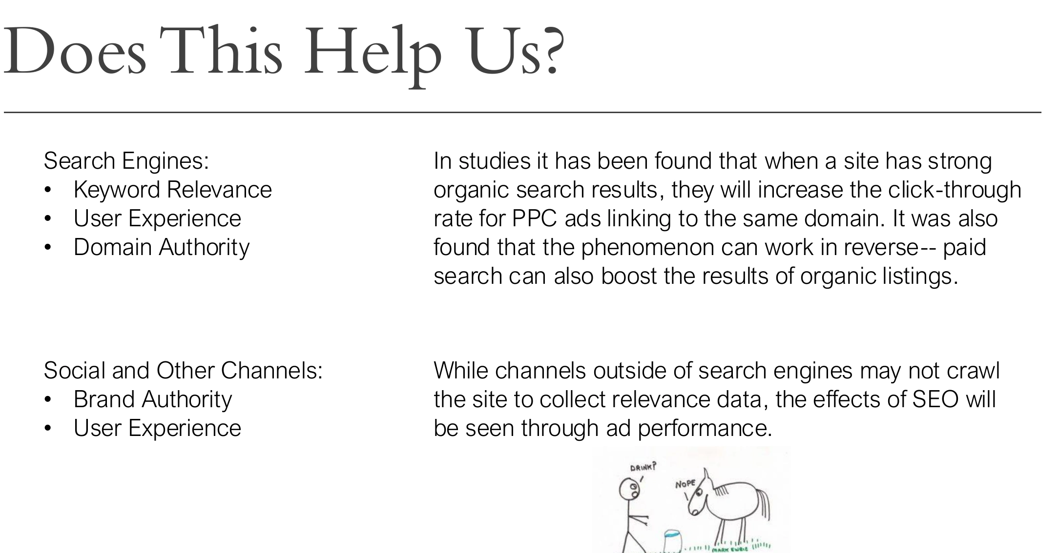 Does This Help Us? · Cross-channel impact